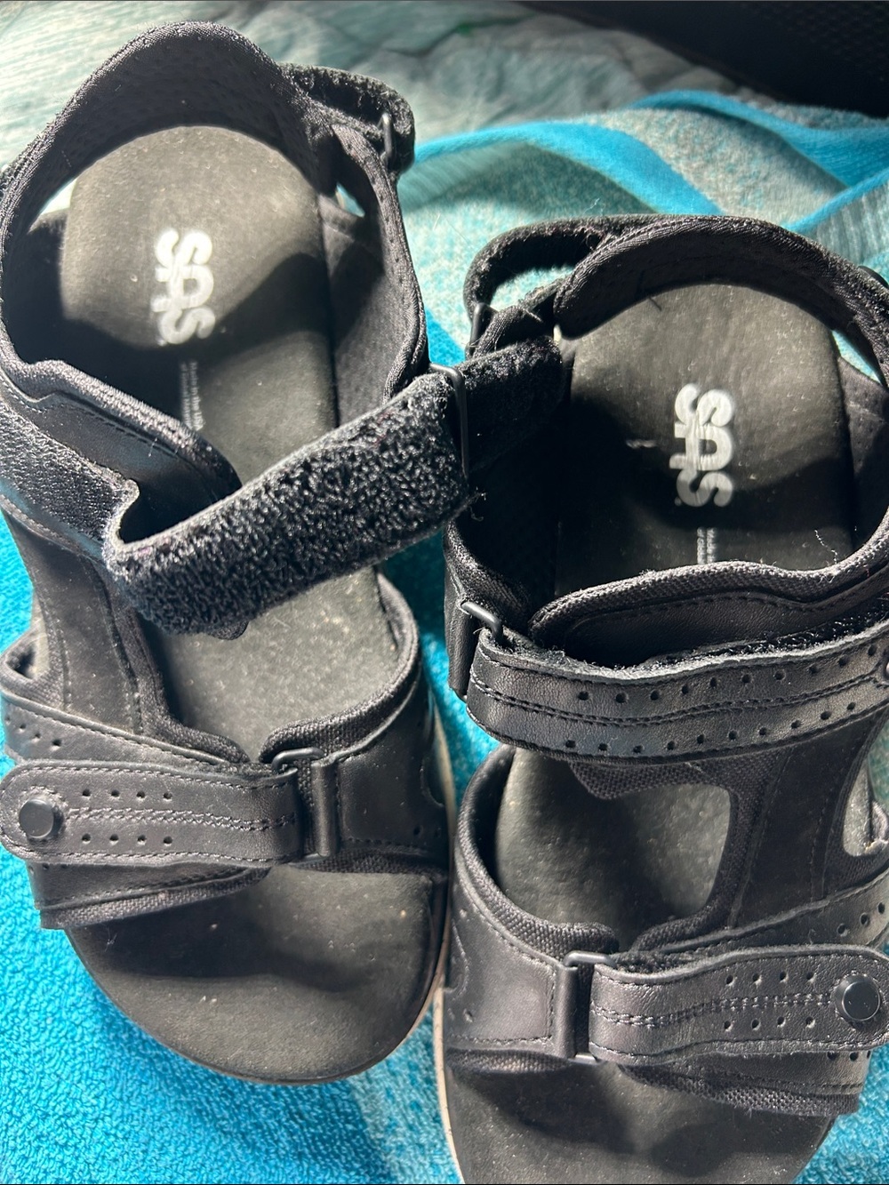 SAS Kids Black Velcro Sport Sandals